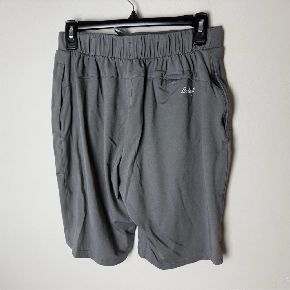 Baleaf Womens Shorts Bermada Size Medium Gray Drawstring Pockets Cycling Hiking - Picture 4 of 6